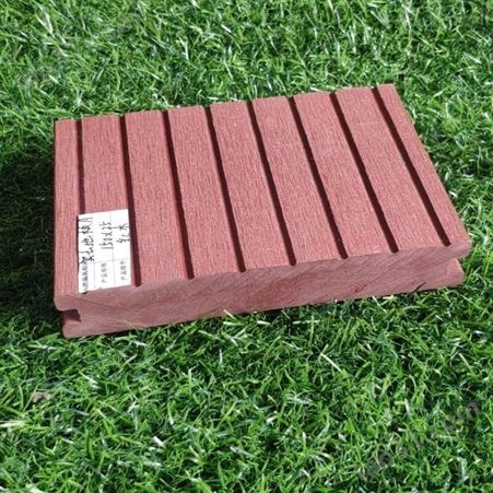 塑木地板 户外防水长条实心地板 园林露台阳台地板 自铺防滑木塑地板