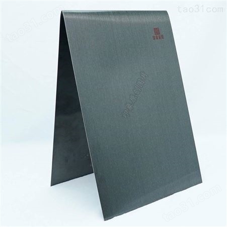 佛山印象派金属供应304彩色不锈钢黑钛拉丝板 不锈钢灰钢拉丝装饰板加工定制