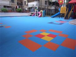 云南悬浮地垫地板 幼儿园室外拼接蓝球场 羽毛球场防滑胶垫 学校塑料地垫防水