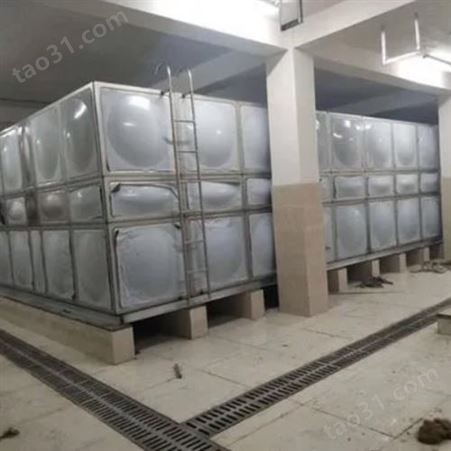 厂家定制方形玻璃钢水池 圆形不锈钢生活水箱 储水设备