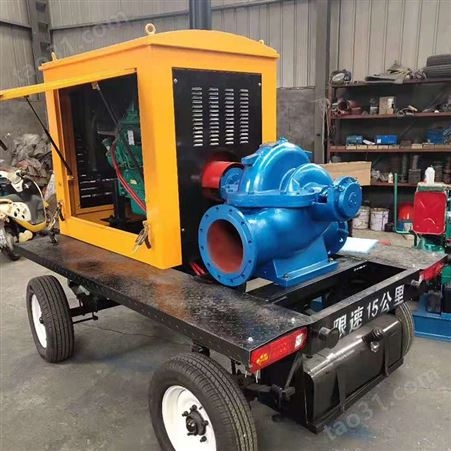 中拓自吸柴油抽水泵 移动式柴油水泵 12寸柴油机混流泵 价格合理