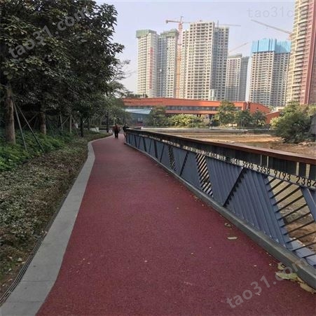 广东生态绿道 冷铺型高粘彩色透水沥青 彩色透水沥青生态步道 达成地石丽品牌广州厂家