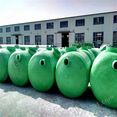 万锦湖北黄石玻璃钢三格式化粪池厂家供应1.5-3立方农村厕改玻璃钢化粪池