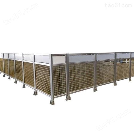 非标加工机器人安全围栏 车间围栏铝材 铝型材防护栏隔离网
