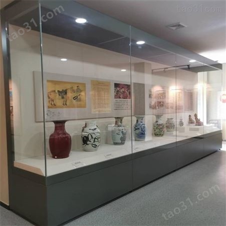 博物馆文物展示柜 个人收藏馆展柜 陶瓷藏品陈列柜 防爆防盗玻璃柜